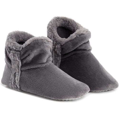 Utigh-Dunlop Chausson Montant Femmes, Pantoufle Montante Hiver En Polaire, Pantoufles Chaudes Semelles Antidérapantes Mémoire De Forme, Boots Femme Intérieur Extérieur, Cadeau Femme