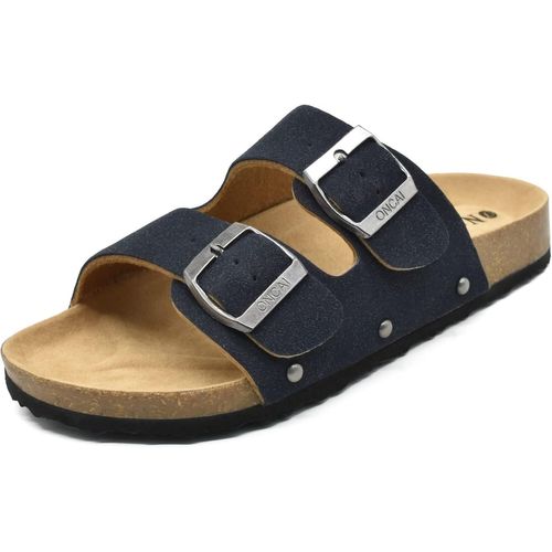 Utigh-Mules Femme Boucle Mules Et Sabots Femme Bout Ouvert Cuir Été Plates En Liège Sandales