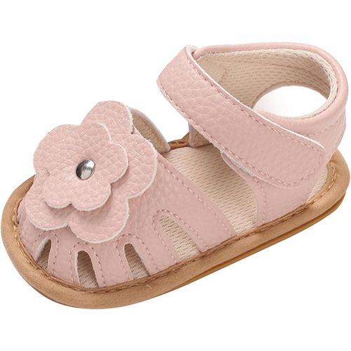 Utigh-Sandale Bébé Fille Bout Ouvert Chaussure Été Bébé Plat Caoutchouc Antiderapant