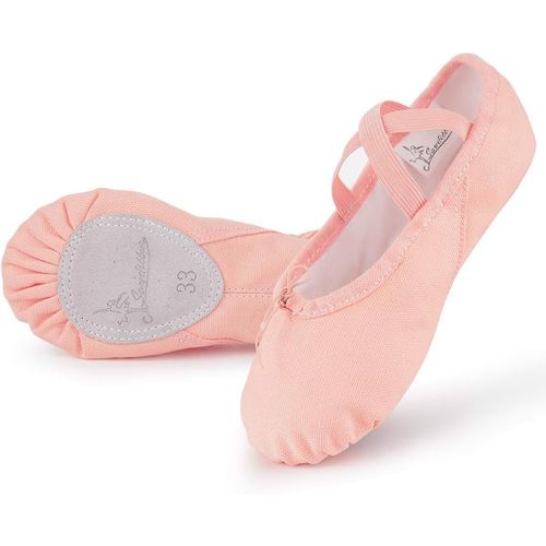 Utigh-Chaussure De Ballet Toile Classique Ballerine Demi Danse Chaussures Pilates Yoga Gymnastique Chaussons Split Plate Pour Filles Femmes Eu 23-44(Veuillez Choisir Une Taille Plus Petite)