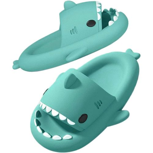 Maas-Claquettes Requin Femme Homme, Chaussons De Maison Piscine Et Plage Confortable Enfant, Pantoufles De Bain Et Douche Antidérapantes, Chaussures De Requin