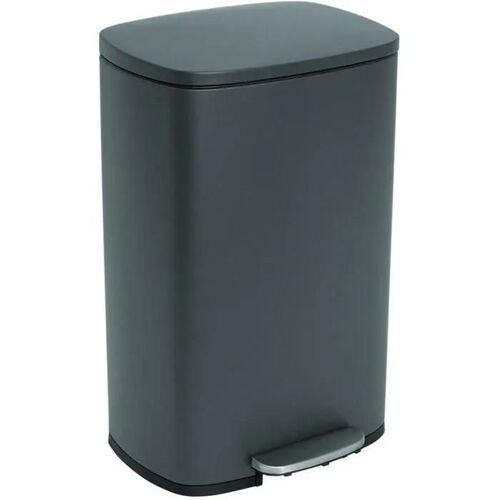 Poubelle de cuisine à pédale Acier inoxydable Gris 50 L