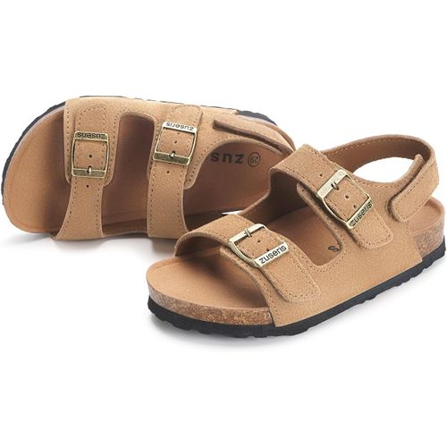Utigh-Sandales En Daim Pour Enfants Été Antidérapant Sandales En Liège Chaussons Réglables Garçons Fille