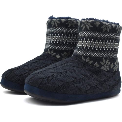 Utigh-Tricoté Laine Chaudes D'intérieur Homme Chaussons Bottes Pantoufles Velours Mousse À Mémoire Doublure En Semelle Antidérapante - 48