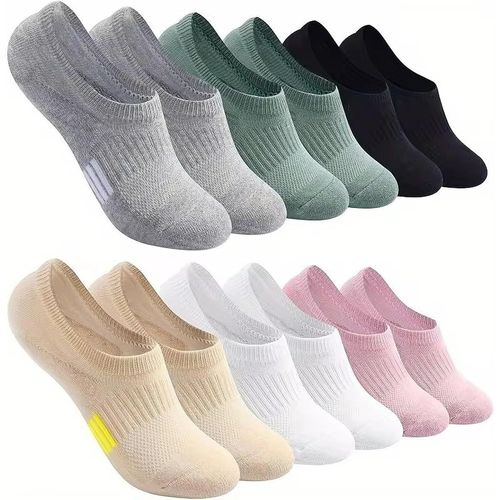 Kjakl-6 Paires Chaussettes Basses Homme Femme, Sport Respirant Antiderapante Socquettes 33-41, Anti Transpiration Soquette Courtes Loisirs, Chaussettes De Courtes Pour Le Travail Et La Course