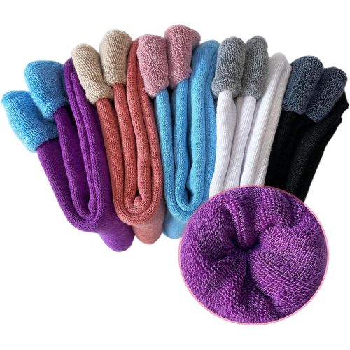 Kalanka-5 Paires Chaussettes Thermiques Pour Hommes Et Femmes, Taille 35-42, Chaussettes D'hiver Épaisses Et Chaudes Pour Temps Froid