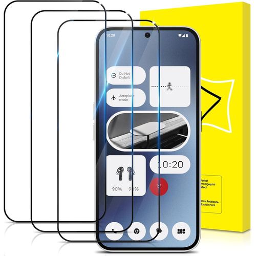 Lot De 3, Verre Trempé Pour Nothing Phone 2a/2a Plus [Couverture Complète] [Vitre Protecteur 9h Dureté] [Sans Bulles] [Anti-Rayures] Film Protection Écran