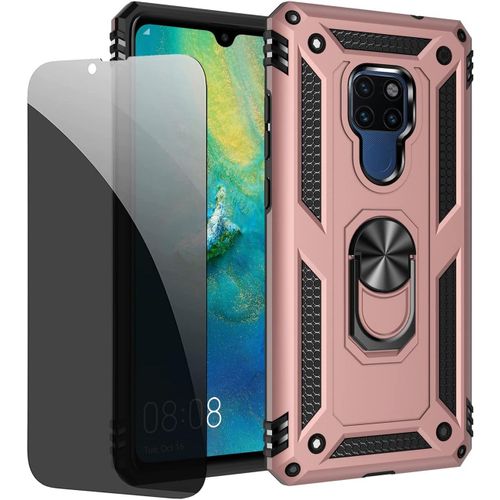 Jlslj-Joytag Coque Kompatibel Huawei Mate 20 Or Rose Étui De Protection Avec Protecteur D'écran En Verre De Confidentialité Anti-Espion
