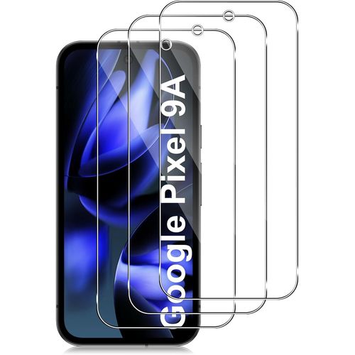 CAUC-Lot de 3 Verre Trempé pour Google Pixel 9A, Film Protecteur d'Écran Ultra Résistant (0,33mm) - Sans Bulles - Dureté 9H - HD Ultra Transparent - Compatible avec la Majorité des Coques