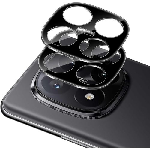 KALANKA-2 Pièces Protection Objectif Caméra Arrière pour Xiaomi Redmi Note 14 Pro Plus 5G/ 14 Pro+ [Noir], 9H Dureté Ultra Résistant Anti-Rayures Verre Trempé Caméra Film, Sans Bulles Vitre Protecteu