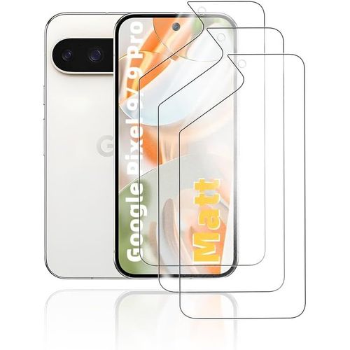 Cauc-Film Protecteur Hydrogel Mat Pour Google Pixel 9, 3 Pièces Tpu Film De Protection D'écran Anti-Reflets Mat, Anti-Traces Haute Sensibilité
