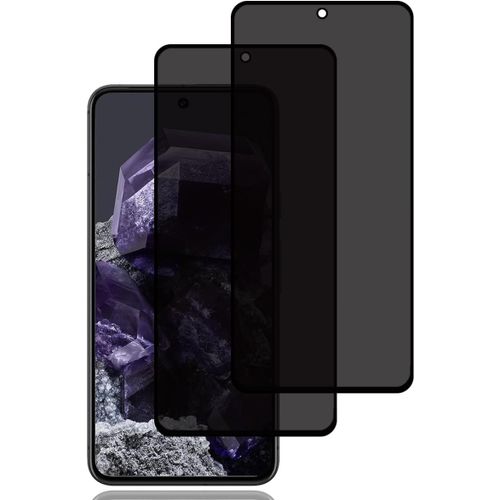 Verre Trempé Confidentialité (Lot De 2) Pour Google Pixel 8 - 9h Anti-Rayures, Filtre Anti-Espion 28°, Oléophobe Anti-Empreintes, Kit D'installation Inclus