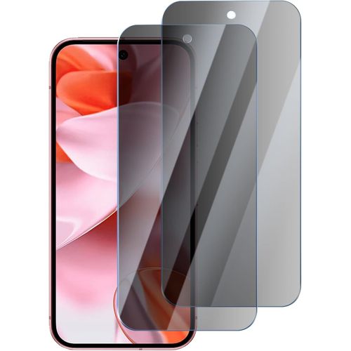 Lot De 2 Verres Trempés Anti-Espion Pour Google Pixel 9 / 9 Pro - 9h, 0,28 Mm, Ultra Hd 99,9%, Anti-Rayures, Anti-Traces, Pose Sans Bulles, Bords 2.5d