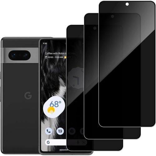 CAUC-3 Pièces Protection D'écran Anti-Espion pour Google Pixel 7 6.3"", Verre Trempé Film Protection écran de Confidentialité - Anti-Rayures, Anti-Empreintes, Non Compatible avec D'empreintes