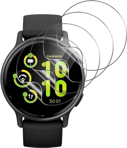 Kalanka-Verre Trempé Compatible Avec Garmin Vivoactive 5, 3h Hd Ultra, Sans Bulles Résistant Protection Écran [4 Pièces], Haut Définition Flexible Tpu Film Protecteur D'écran [Transparent]