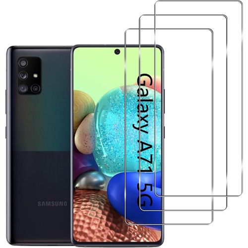 [3 Pièces] Protecteur Verre Trempé Pour Samsung Galaxy A71 5g,9h Dureté,Anti Rayures,Sans Bulles,Hd Clair Protection D'écran Compatible Avec Samsung Galaxy A71 5g