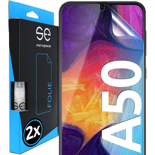 SJZG-2X Se® Film De Protection 3D Transparent Pour Samsung Galaxy A50, Auto-Réparateur, Compatible Empreinte & Faceid, Installation Sans Bulles, Résistant Aux Chocs Et Rayures, Fabriqué En Allemagne