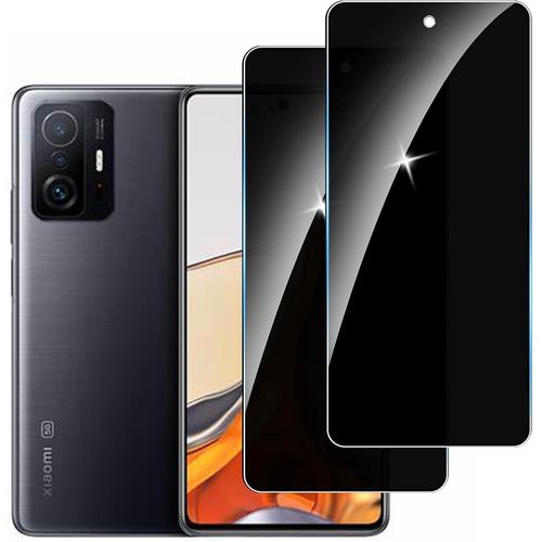 [2 Pièces] Anti-Espion Verre Trempé Pour Xiaomi 11t,Protecteur D'écran De Confidentialité,9h Dureté Film Protecteur Vitre,Anti-Empreintes,Sans Bulles,Anti-Rayures,