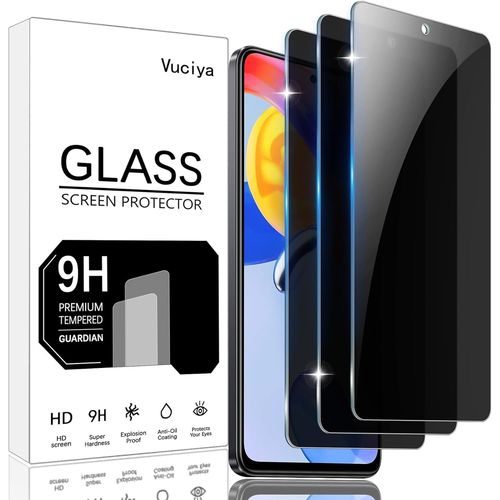 CAUC-Lot de 3 Protection Écran Anti-Espion pour Xiaomi Redmi Note 11 Pro/Note 11 Pro+/Note 11 Pro Plus Verre Trempé 9H Dureté Vitre Film Résistant aux Rayures Anti-Shatter pour Redmi Note 11 Pro