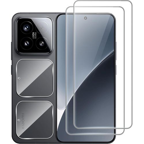 Pack 4 Protections Écran Xiaomi 15 5g (2 Verres Trempés + 2 Protège¿Objectifs) 9h Anti¿Rayures, Pose Sans Bulles, Haute Transparence