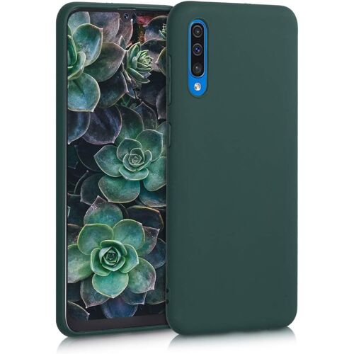 SJZG-Housse Compatible Avec Samsung Galaxy A50 Coque - Housse De Téléphone Protection Souple En Silicone - Vert Mousse