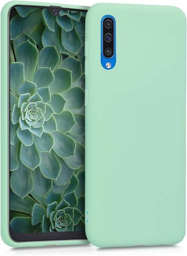 SJZG-Housse Compatible Avec Samsung Galaxy A50 Coque - Housse De Téléphone Protection Souple En Silicone - Menthe Mat