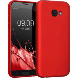 Housse Compatible Avec Samsung Galaxy A5 (2017) Coque - Housse De Téléphone Protection Souple En Tpu - Rouge Foncé Métallique[PRO52908031]