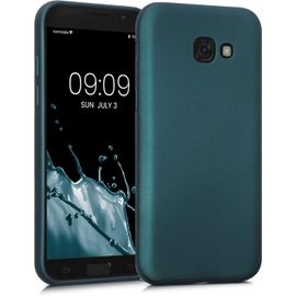 SJZG-Housse Compatible Avec Samsung Galaxy A5 (2017) Coque - Housse De Téléphone Protection Souple En Tpu - Pétrole Métallique