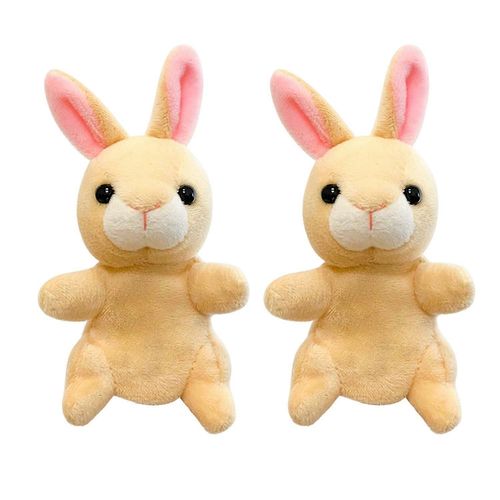 Ensemble de 2 marionnettes a doigts en peluche pour enfants, mini figurines souples et interactives