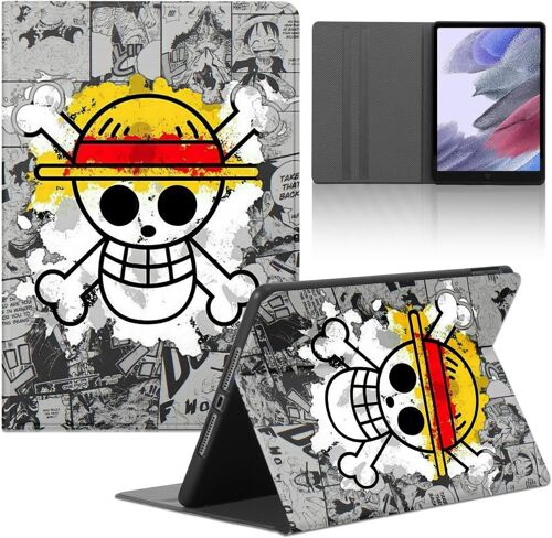 KAL-Tablet Coque Pour Lenovo Tab M10 Plus (3Rd Gen) 10.6'', Animés Gear 5 Squelette Motifs Avec Fonction Support Pu Cuir Flip Housse Étui Support Coque De Tablette Cover Souple,08