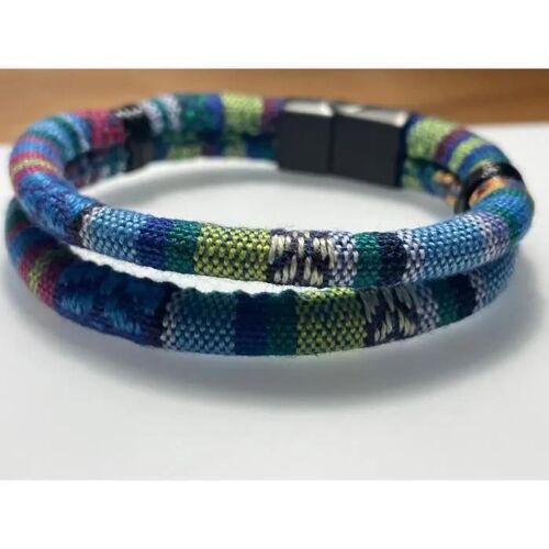 Bracelet - Inca - 21 Cm - Tissu - Pochette Organza - Homme