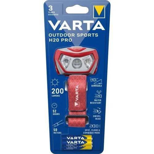 Lampe torche frontale sport outdoor 200 lumens portée 50m H20 PRO VARTA