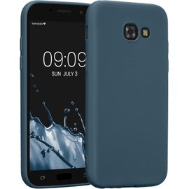 SJZG-Housse Compatible Avec Samsung Galaxy A5 (2017) Coque - Housse De Téléphone Protection Souple En Silicone - Bleu Marine