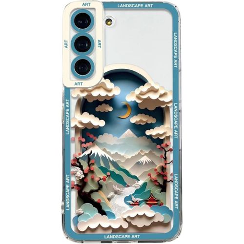 SJZG-Coque Compatible Avec Samsung Galaxy M11, En Tpu Souple, Motif Lune, Nuage, Fleur, Paysage, Esthétique, Résistant Aux Chutes, Compatible Avec Samsung Galaxy M11 Pour Homme Et Femme