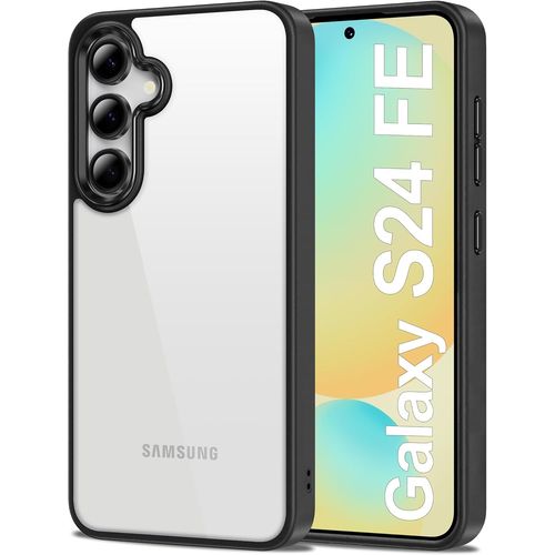 SJZG-Coque Pour Samsung Galaxy S24 Fe 5G (6,7 Pouces), Anti-Jaunissement Étui Téléphone Transparente, Housse De Protection Antichoc - Noir