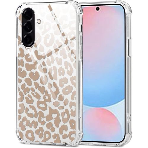 Transparente Coque Pour Samsung Galaxy A56, Léopard Aesthetic Motif Étui Mignon Design Housse Pour Filles, Silicone Cover Anti-Rayures Bumper Protection Case Pour Samsung A56 6,7""[Hou996687]