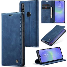 Sjzg-Coque Pour Huawei P30 Lite Portefeuille Étui, Housse Flip En Cuir Pu Protection Pochette Wallet Case, [Magnétique] [Kickstand] [Rfid] Huawei P30 Lite Porte Carte Cover, Bleu
