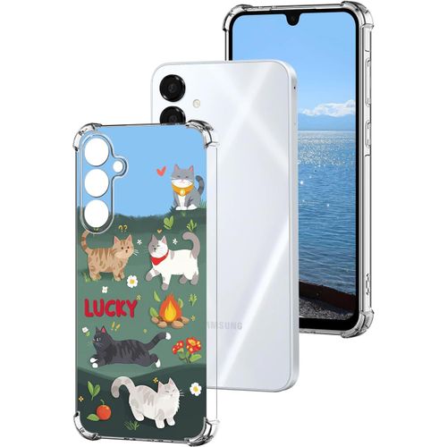 Coque De Téléphone Transparente Pour Samsung Galaxy A16 5g Avec Motif Jolie Housse Etui En Silicone Tpu Souple Clair Aux Chocs Protection Antichoc Coque Pour Galaxy A16 4g - Chats
