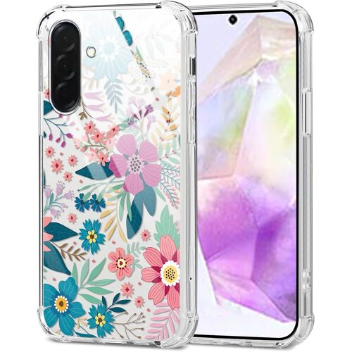 Transparente Coque Pour Samsung Galaxy A36, Fleur Aesthetic Motif Étui Mignon Design Housse Pour Filles, Silicone Cover Antichoc Anti-Rayures Bumper Case Pour Samsung A36 6,64"",Col[Hou996665]