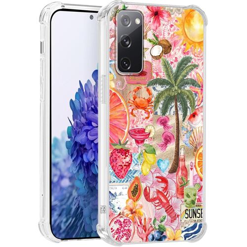 Transparente Coque Pour Samsung Galaxy S20 Fe 4g/5g, Fleur Fruit Aesthetic Motif Étui Mignon Design Housse Pour Filles, Silicone Cover Anti-Rayures Case Pour Samsung S20 Fe 6,5"", V[Hou996706]