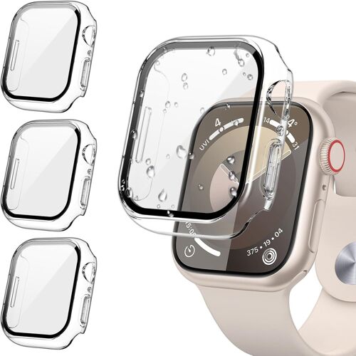 Loranka-[3pièces] Coque Pour Apple Watch Série Se 3/Se 2/6/5/4 40mm, Étui De Protection Avec Protecteur D'écran En Verre Trempé, Pc Bumper Case Antichoc Housse Pour Iwatch 6/Iwatch 5/Iwatch4 (Clair*