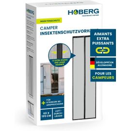 Rideau Anti-Insectes Pour Caravane 60 X 195 Cm - Porte Moustiquaire Avec Bandes Magnétiques Xxl - Porte Moustiquaire Pour Caravane - Moustiquaire Magnétique - Fermeture Automatique