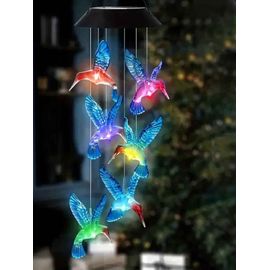 Spot Lumineux Led Solaire En Forme De Colibri,1 Pièce,Luminaire Décoratif De Paysage,Couleur Dégradée,Idéal Pour Un Jardin Ou Une Escale - Type Blue-Red Shell