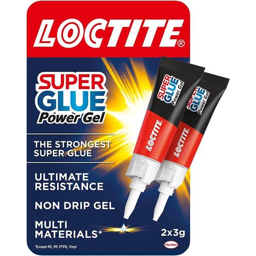 Super Glue Gel Instant Super Glue - Colle Transparente Multi-Usages Pour Réparations De Qualité Supérieure - Transparent - Facile À Utiliser - 2 X 3 G