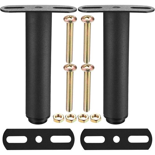 JEXNOVASHOP-2pcs Pieds de Lit Ajustables 18-33cm, Pieds de Meuble Rétractables, Pieds de Table, Pieds T-Forme en Métal, Support pour Sommier, Pieds Réglables en Hauteur pour Sofa, Lit, Armoire, Cabin