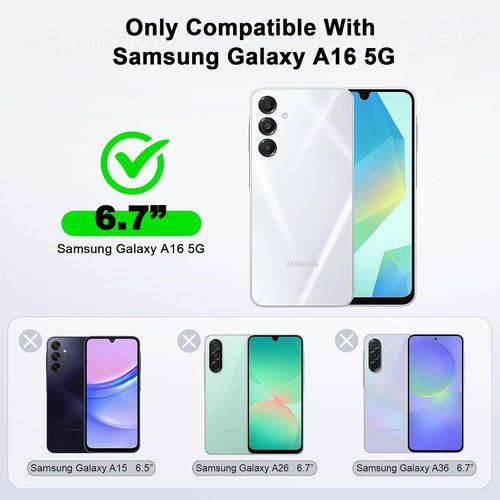 Coque Pour Samsung A16 5g Avec 2 Verre Trempé Vitre Protection, Etui Ultra Mince Housse De Protection Silicone Souple Bumper Antichoc Étui Pour Samsung Galaxy A16 5g, Trasparente