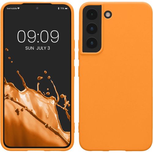 SJZG-Housse Compatible Avec Samsung Galaxy S22 Coque - Housse De Téléphone Protection Souple En Silicone - Orange Fruitée