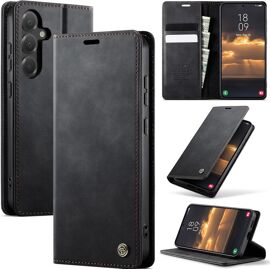 SJZG-Coque Pour Samsung Galaxy S24 Fe Pochette, Housse En Cuir Pu Premium, Etui À Rabat, Pochette De Portefeuille, Antichoc, Rfid Blocage Étui De Protection Pour Galaxy S24Fe, Noir