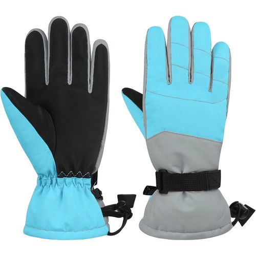Jfkjg-Gants De Ski Pour Enfants - Gants De Ski Imperméables - Gants Chauds - Convient Pour Les Enfants De 6 À 14 Ans