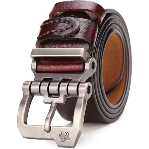 Cauc-Hommes Ceinture En Cuir Ceinture En Alliage Décontractée Ceintures Ceinture En Jean38 Mm De Large, Avec Boîte Cadeau
